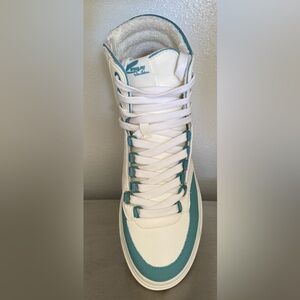 SAM EDELMAN WOMENS White and Teal High-Top Sneakers